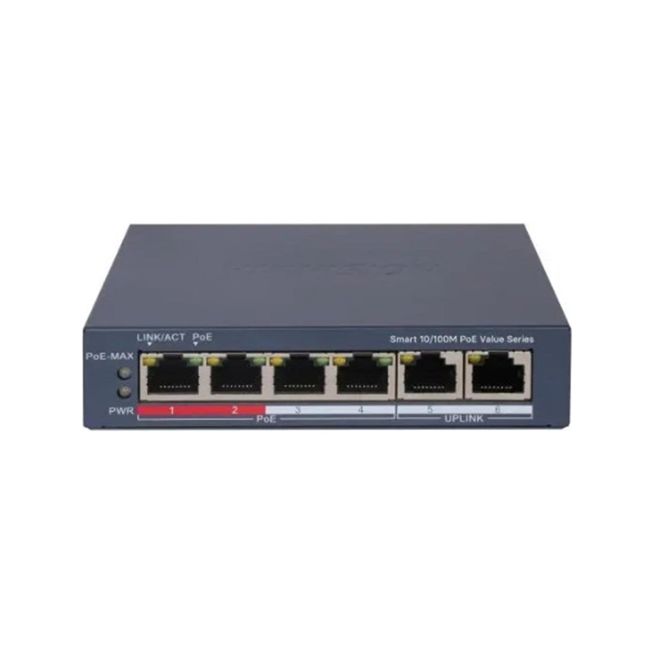 HIKVISION DS-3E1106P-EI/M 4 PORT 10/100 4 PORT POE+ 2 PORT UPLINK 45W YONETILEMEZ SWITCH