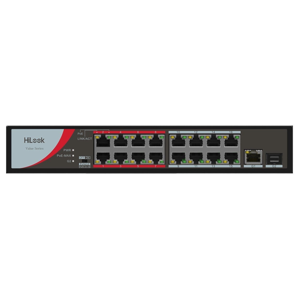 HILOOK NS-0318P-130 16 PORT 10/100 16 PORT POE+ 1 PORT UPLINK+ 1 SFP 130W FAST ETHERNET SWITCH