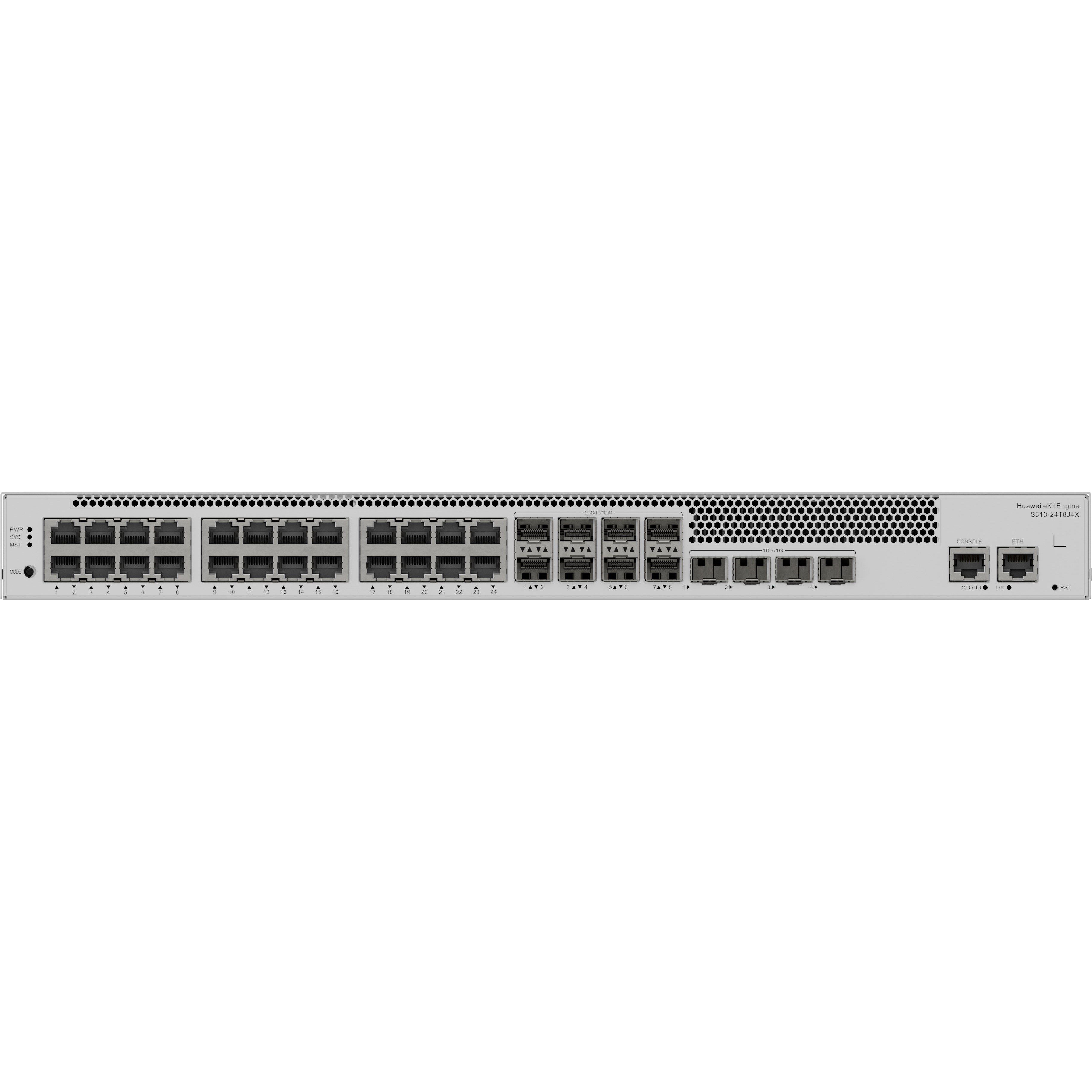 HUAWEI eKIT S310-24T8J4X 24 PORT 10/100/1000 8 X 2.5GE SFP + 4 x 10GE SFP+ L2 CLOUDE YÖNETİLEBİLİR RACK MOUNT SWITCH