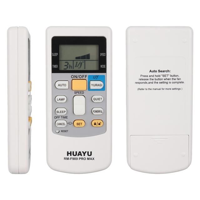 Huayu RM-F989 Pro Max Universal LCD Ekranlı Akıllı Vantilatör Kumandası