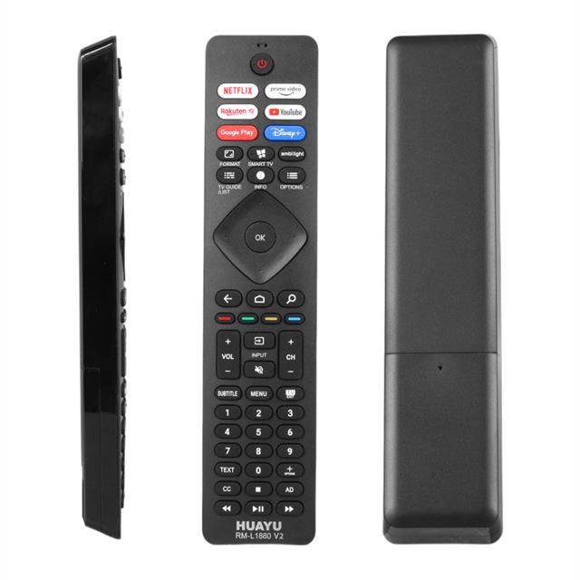 Huayu RM-L1880 Philips Netflix-Prime Video-Rakuten Tv-Google Play-Vudu-Youtube Tuşlu Led Tv Kumanda