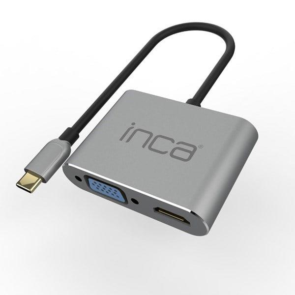 INCA ITPC-06T 0.15metre TYPE-C - HDMI_VGA(D) Görüntü Adaptörü Gümüş 100W