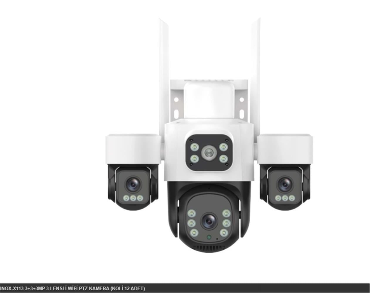 INOX-X113 3+3+3MP 3 LENSLİ WİFİ PTZ KAMERA