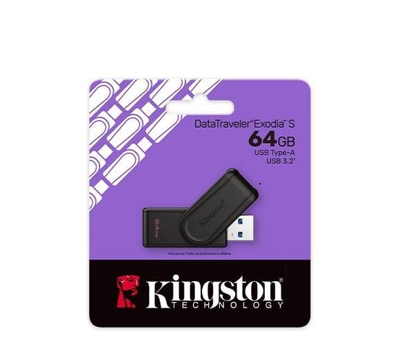 KINGSTON 128GB USB 3.2 Usb Bellek DATATRAVELER EXODIA S DTXS/128GB