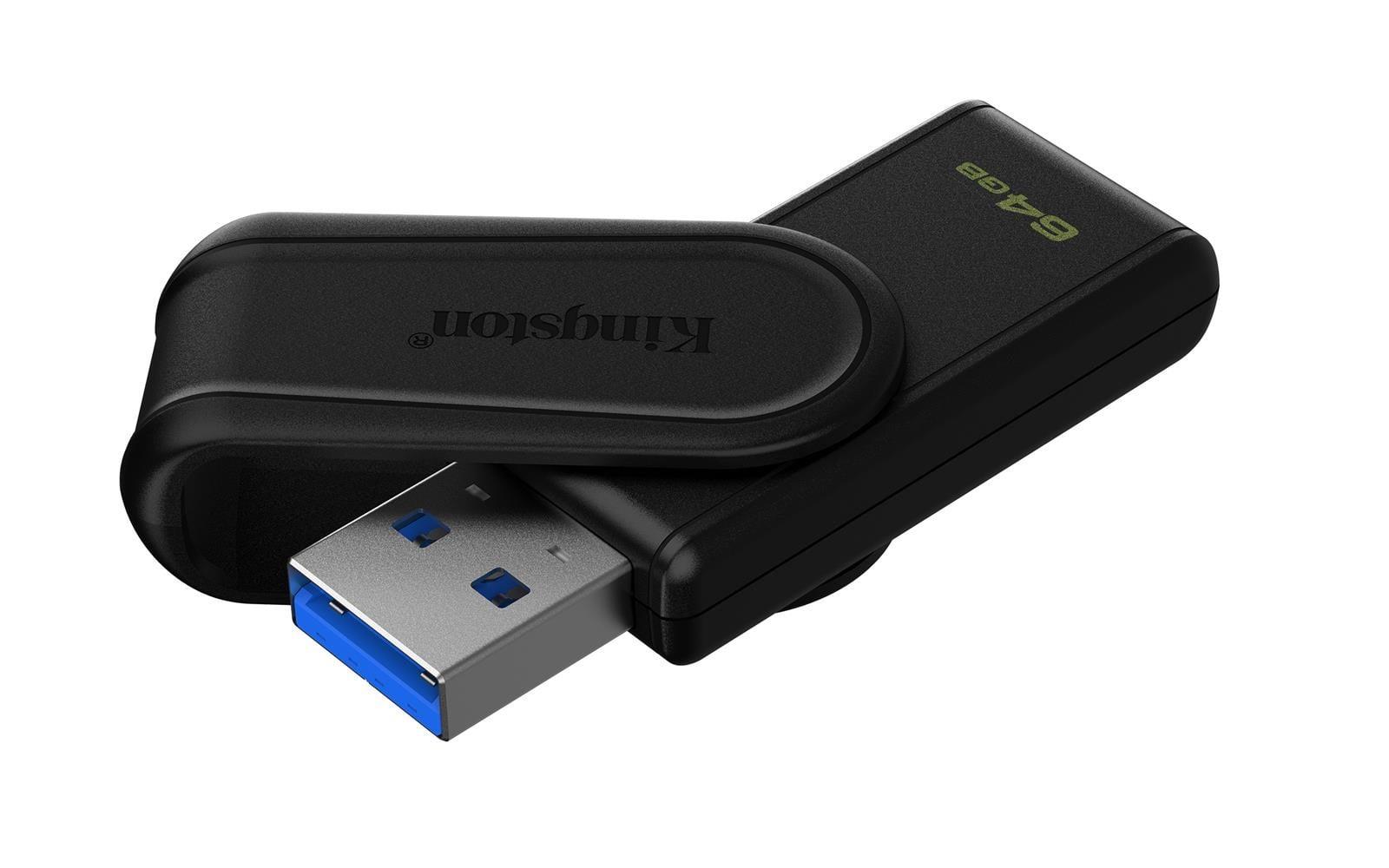 Kingston DTXS-64GB 64GB Portable USB 3.2 Gen1 DataTraveler ExodiaS (Black-Black) Flash Bellek