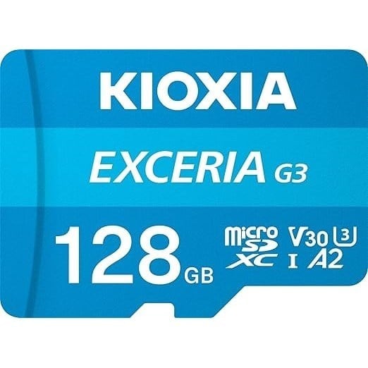 KIOXIA EXCERIA G3 128GB MICRO SDXC CLASS10 V30 4K 160/50MB/s HAFIZA KARTI LMEX3L128GG2