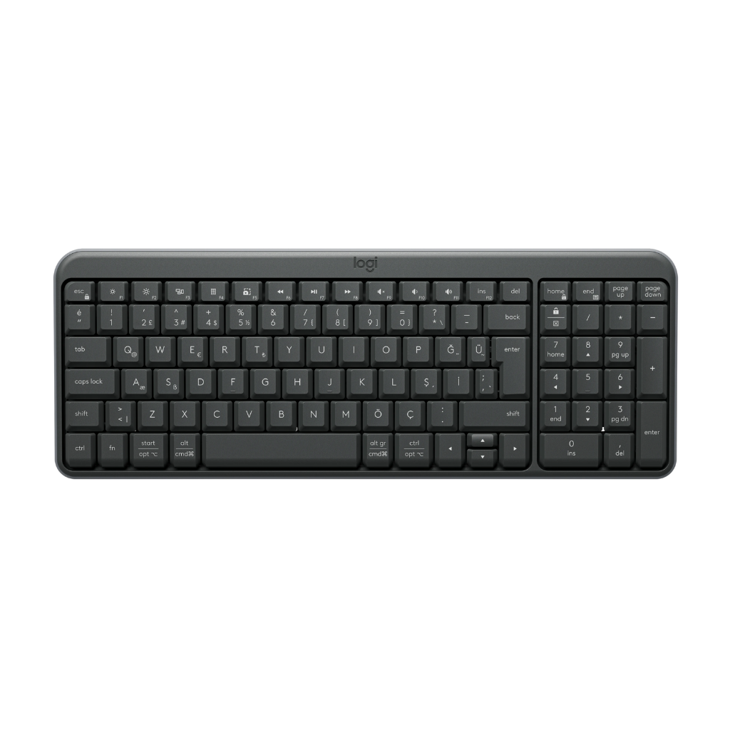 LOGITECH K250, Siyah, 920-013460, Bluetooth, Türkçe Q, Multimedya, Kompakt Klavye