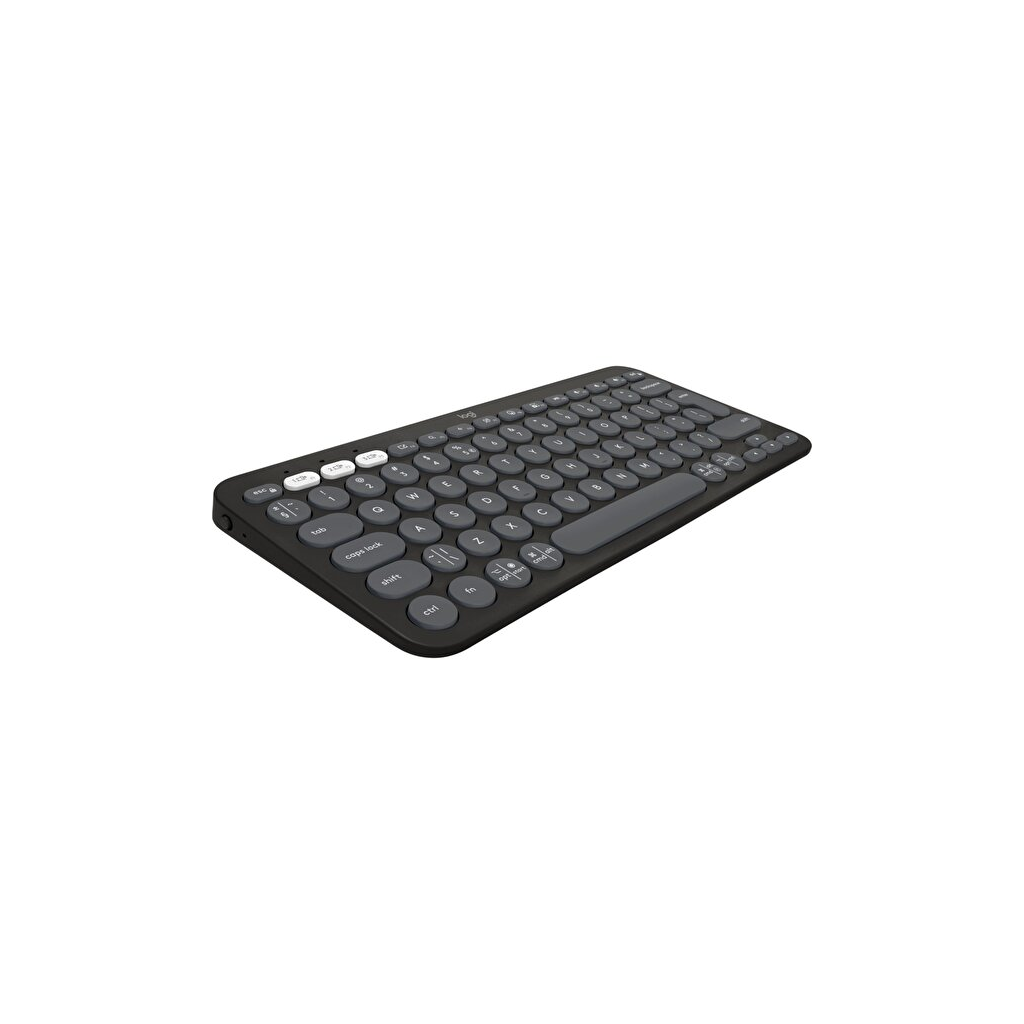 LOGITECH K380S, Pebble Keys 2,  Siyah, 920-011859, Bluetooth, Türkçe, Q, Multimedya, Mini Klavye