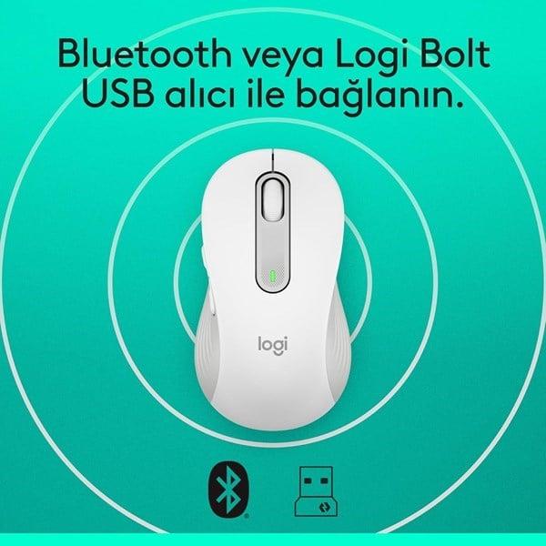 LOGITECH M650 Kablosuz Beyaz Mouse 910-006238