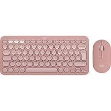 LOGITECH PEBBLE 2 SESSİZ KABLOSUZ TÜRKÇE Q KLAVYE VE MOUSE PEMBE 920-012247