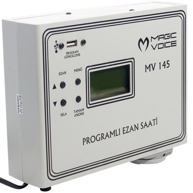 Magicvoice MV-145 3 Hocalı Programlı Duvar Tipi Ezan Saati