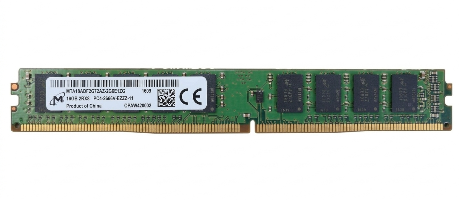 MICRON 16GB DDR4 2666MHZ CL19 2Rx8 UDIMM SUNUCU RAM MTA18ADF2G72AZ-2G6E1ZG