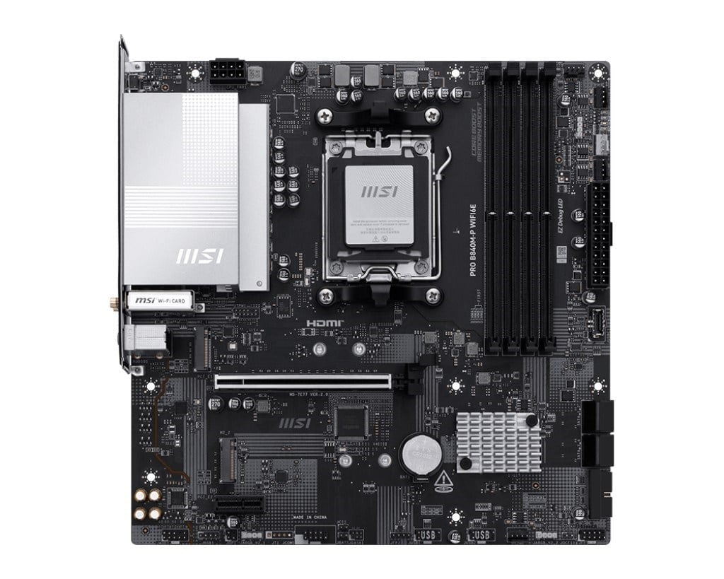 MSI PRO B840M-P WIFI6E DDR5 HDMI-TYPEC PCIE 4.0 AM5 mATX