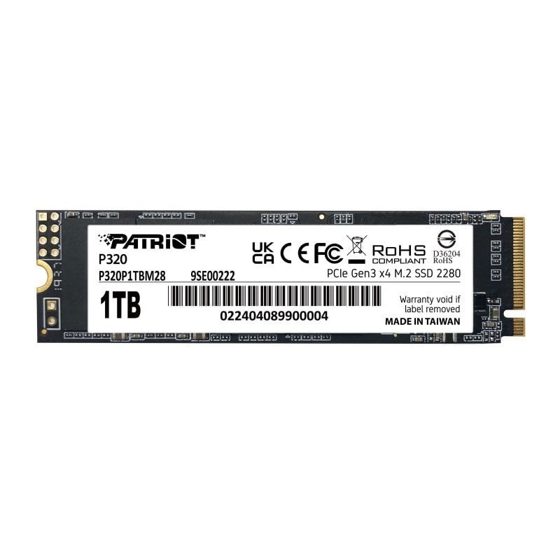 PATRIOT 1TB P320 P320P1TBM28 3000- 2200MB/s M2 NVME GEN3 Disk
