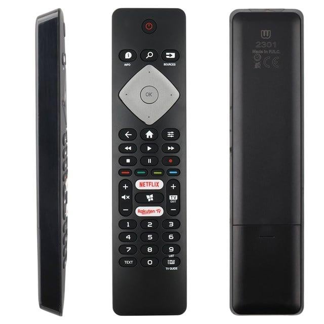 Philips 43PUS7394-50PUS66-55PUS6814-58PUS66-65PUS6754-70PUS6704-BRC0884301-01 Netflix-Rakuten Tv Tuşlu Led Tv Kumanda