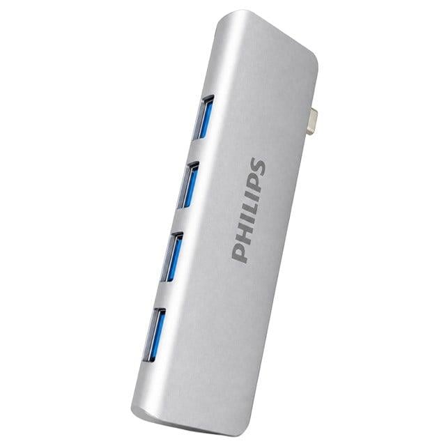 Philips SWR1604P/93 USB-C to 4 Port USB 3.0 Ultra İnce Alüminyum Hub Çoklayıcı