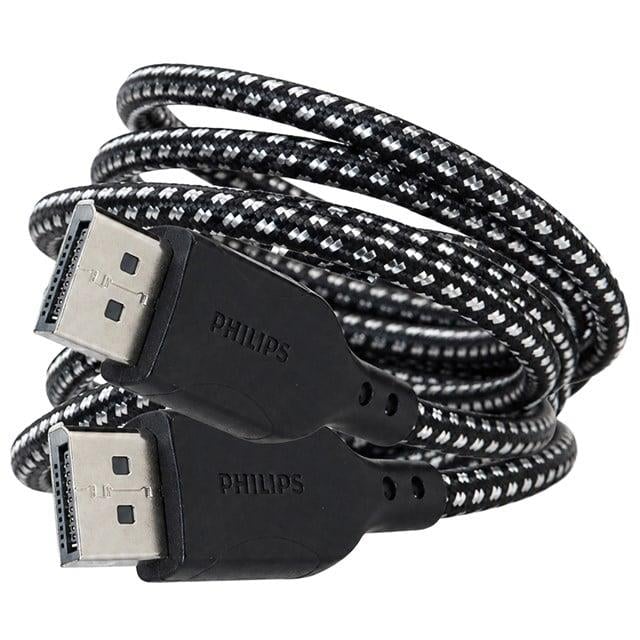 Philips SWR3139B/93 8K 60Hz DisplayPort 1.4 Kablo 2 Metre Örgülü Zırhlı Tasarım