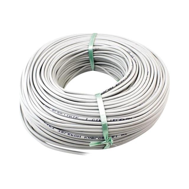Powermaster 3 Telli 1 Hat 1 Çift 100 Metre Telefon Hat Kablosu (1*2+1*0.50)