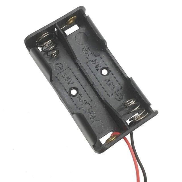 Powermaster IC-233A Plastik Siyah AA 2'li Pil Yuvası