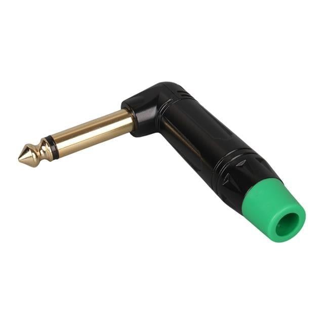 PowerMaster LTP2RC 6.3mm Mono L-Tipi Metal Gövde Gitar Altın Kaplama Jack