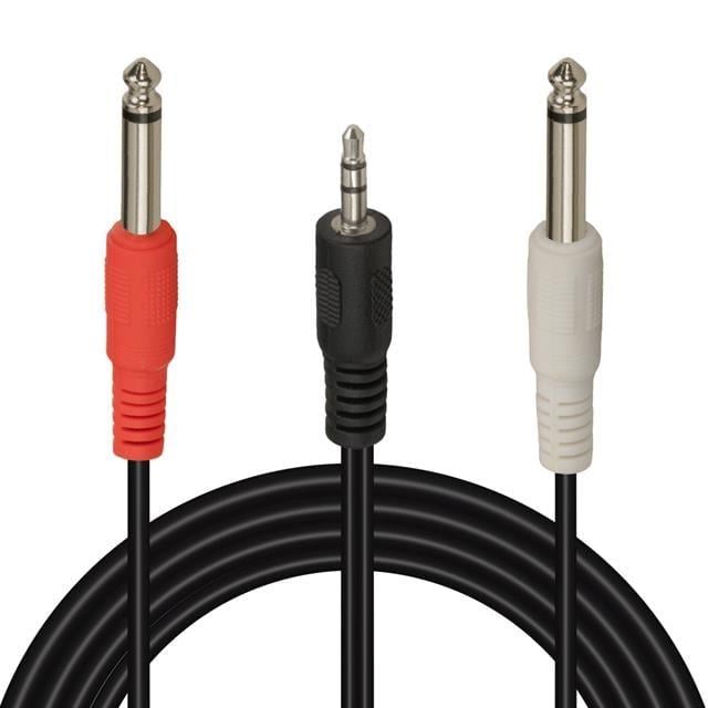 Powermaster PM-13934 3.5 Mm Stereo Erkek - 2x6.3 Mm Mono Erkek Ses Kablosu (5 Metre)