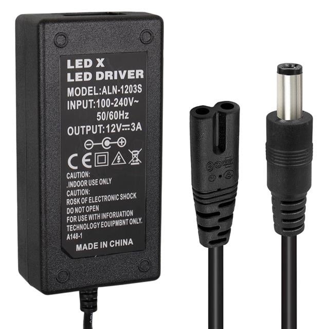 Powermaster PM-1980 12 Volt - 3 Amper - 36 Watt 5.5*2.5 Mm Uçlu Plastik Kasa Masaüstü Adaptör