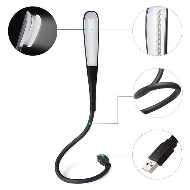 PowerMaster PM-24561 14 Ledli Siyah Esnek Usb Led Lamba