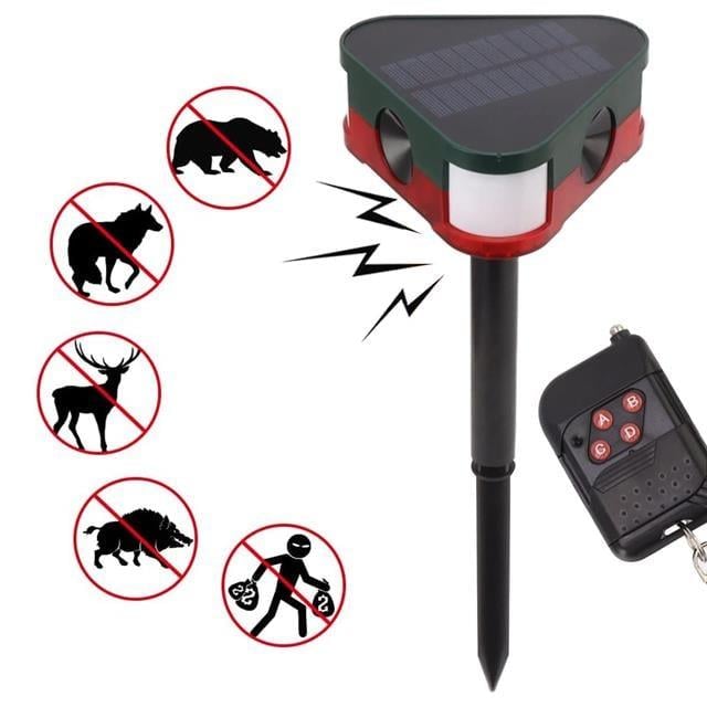 PowerMaster PM-26949 Ultrasonic Sesli Siren Hayvan Kovucu Alarm Cihazı Solar Panelli