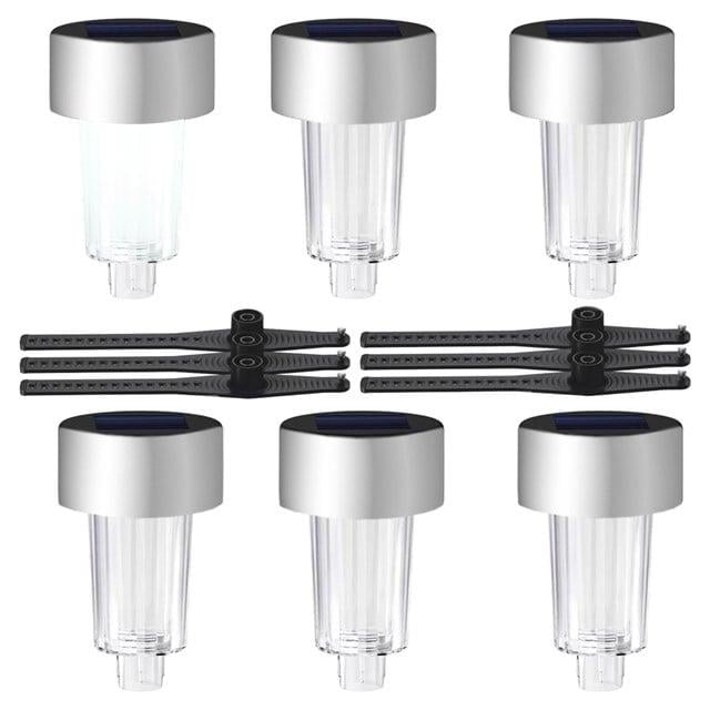 Powermaster PM-26961 Metal Gövdeli Dc 5V Beyaz Solar Balkon-Havuz-Bahçe Lambası (6'lı Paket)