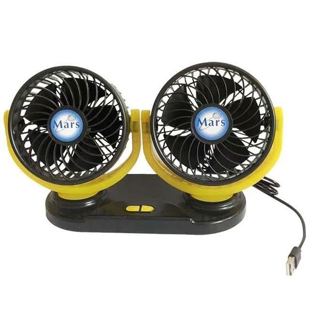 Powermaster X916 12 Volt Dc Usb Girişli Masaüstü 2’Li Plastik Ev-Ofis-Araç Fanı