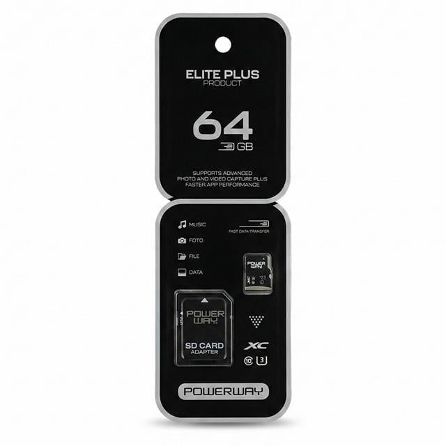 Powerway Elite Plus 64 GB Micro SD Hafıza Kartı