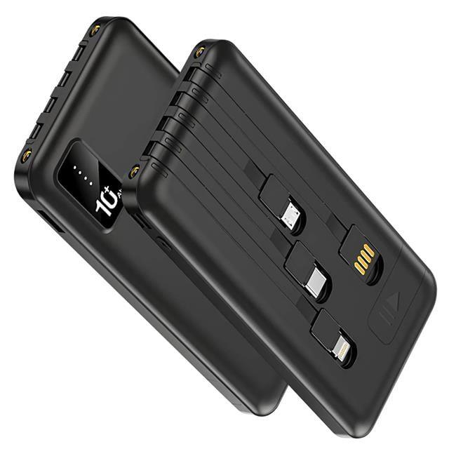 Powerway TX109 10.000mAh Kablolu Dijital Göstergeli Fenerli Powerbank Dahili Telefon Stand (MİCRO - TYPE C - LİGHTNİNG)