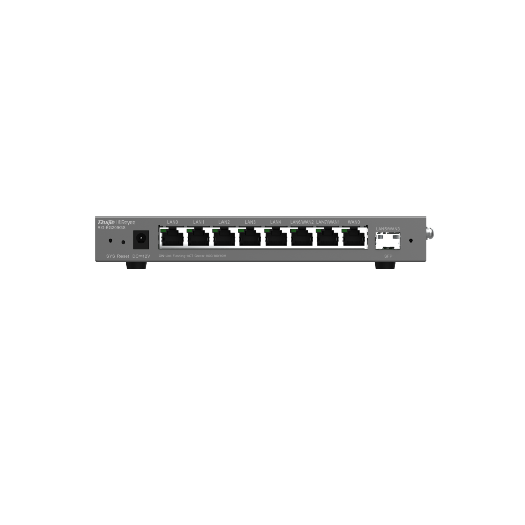 RUIJIE Reyee RG-EG209GS 9 Port, 1 Port SFP, Web Yönetilebilir, 200 Kullanıcı, Bulut Yönetimli Yönlendirici