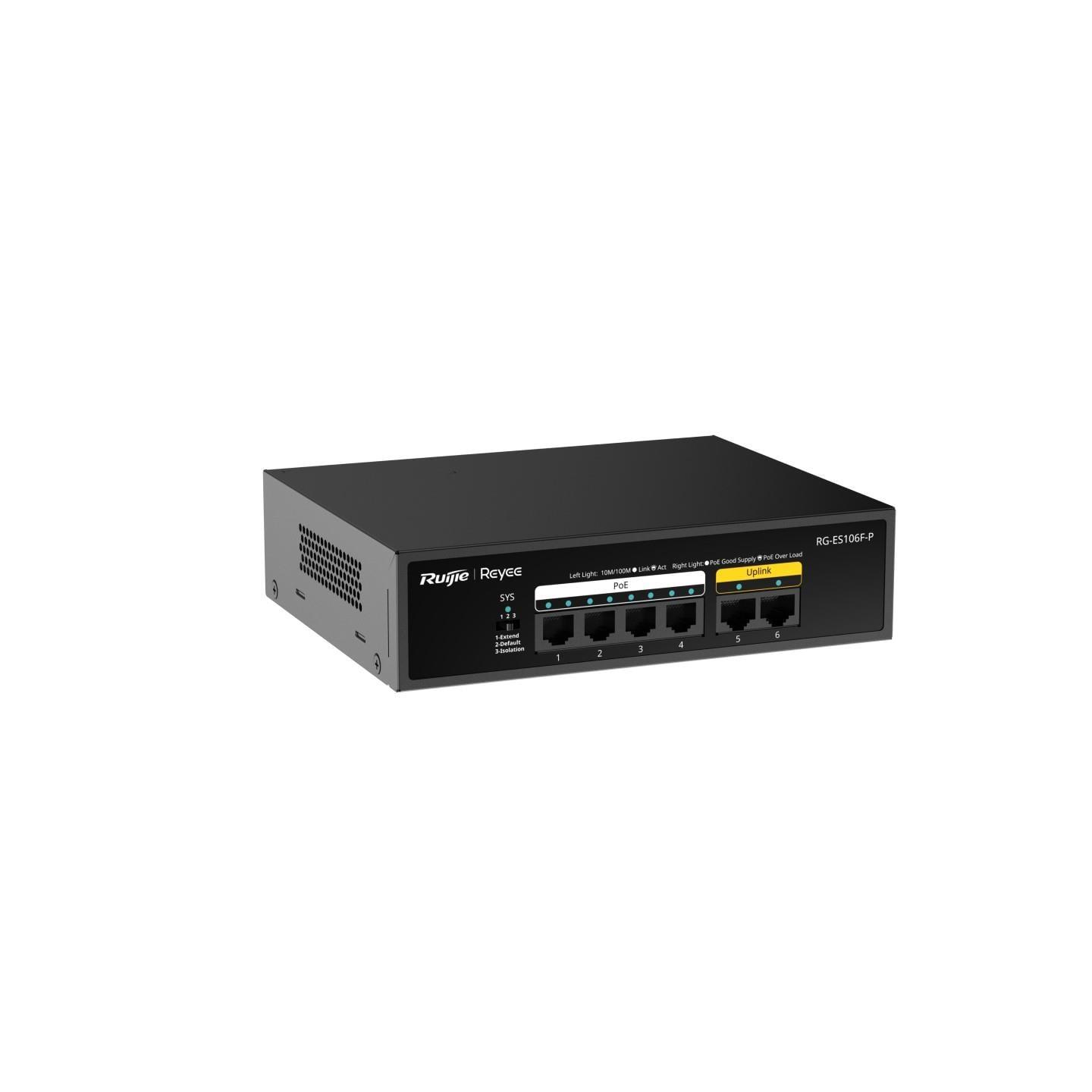 RUİJİE-REYEE RG-ES106F-P 4XFE-2XFE 54W POE SWİTCH