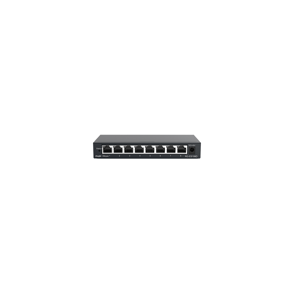 RUIJIE REYEE RG-ES108GD 8 Port GigaBit Switch  Metal Kasa