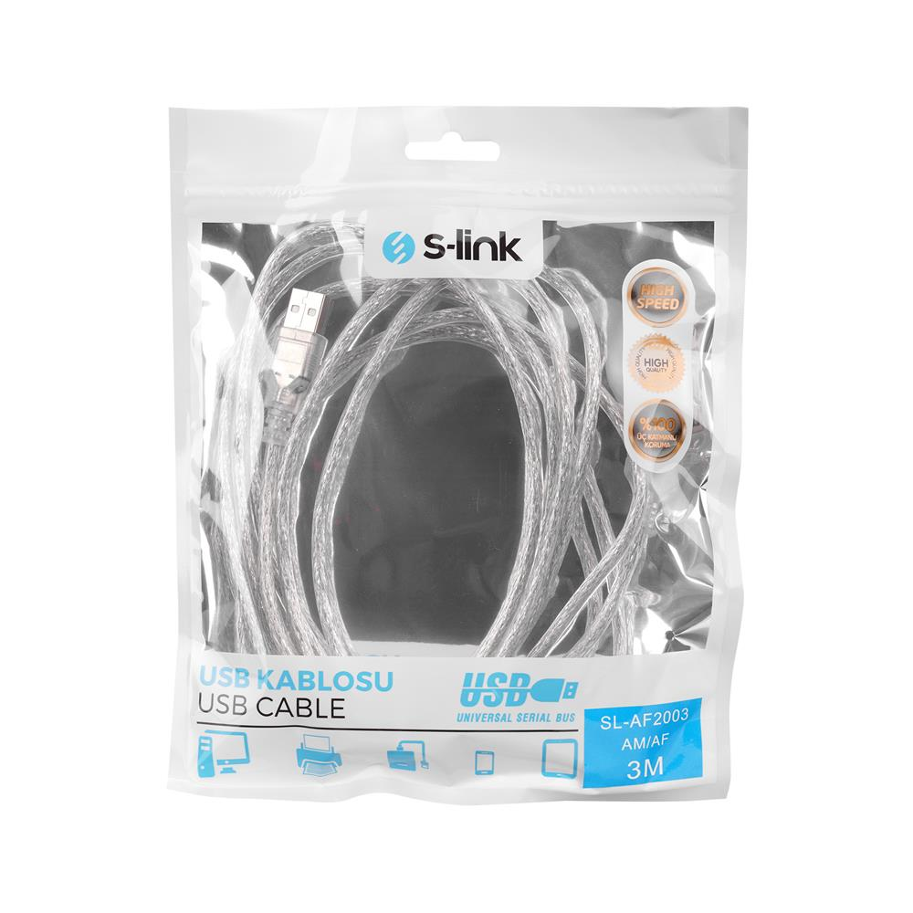 S-LINK 3metre SL-AF2003 USB 2.0 Uzatma Kablosu
