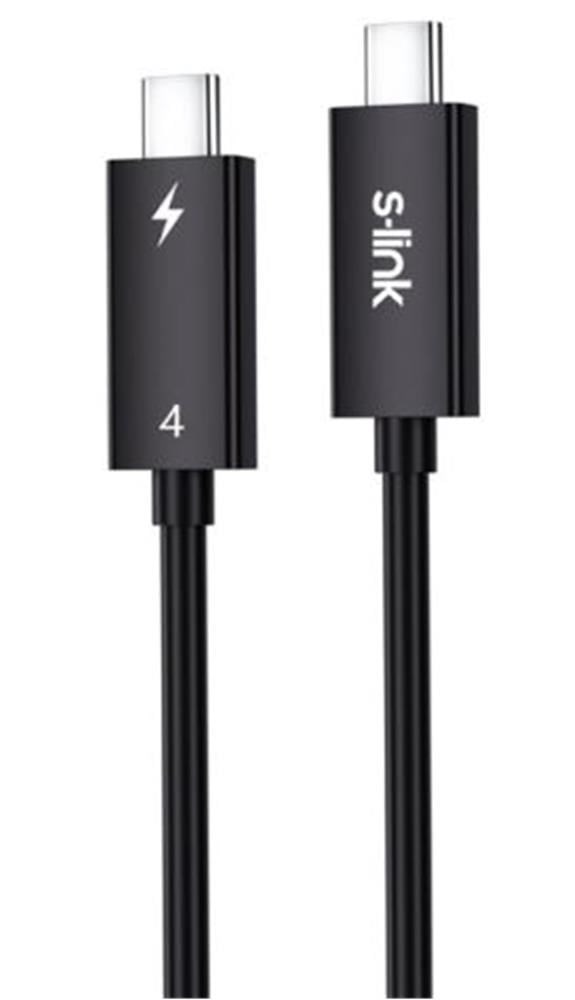 S-link SL-TC401 Thunderbolt 4.0 1m 8k 60Hz PD100W TypeC to TypeC 40Gbps Hızlı Data Kablosu