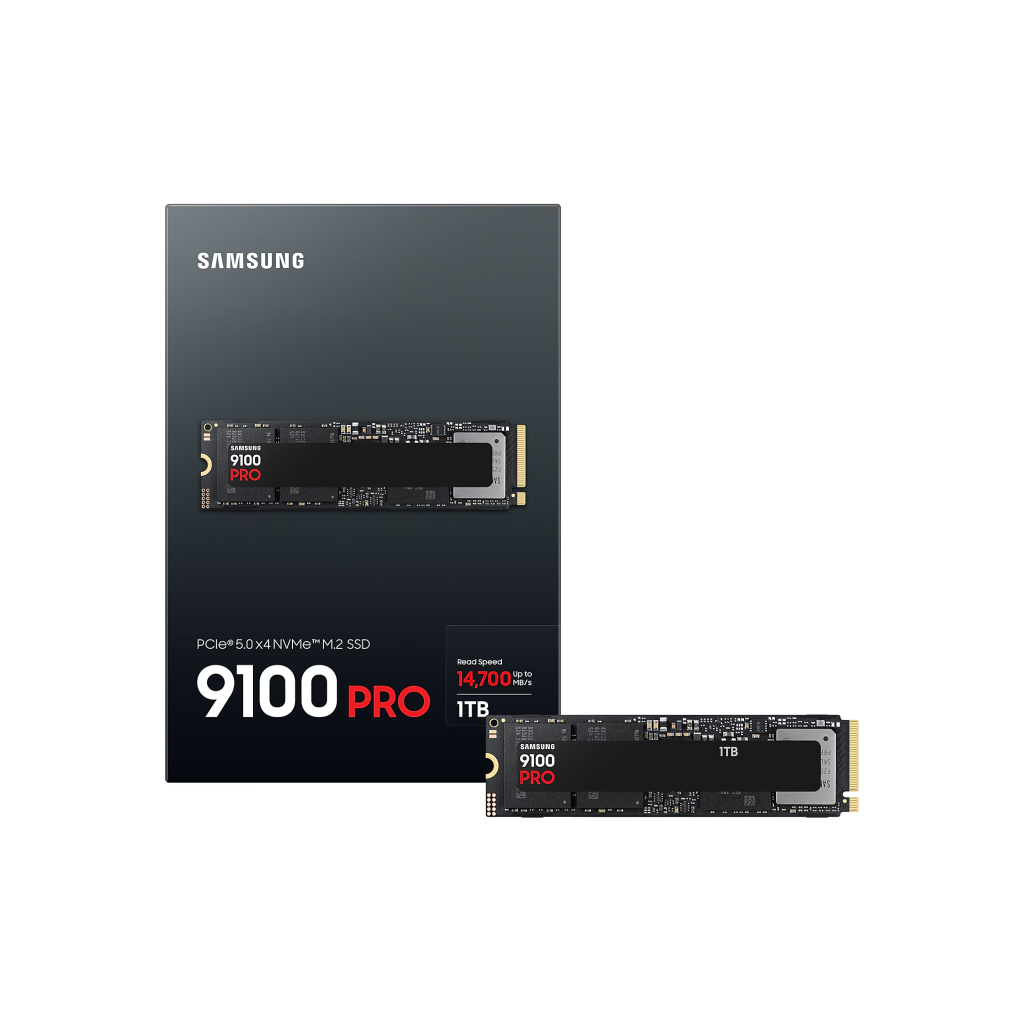 SAMSUNG MZ-VAP1T0BW, 9100 PRO, 1TB, 14700/13300, Gen5, NVMe PCIe M.2 2280, SSD (Türkiye Distribütörü Garantili)