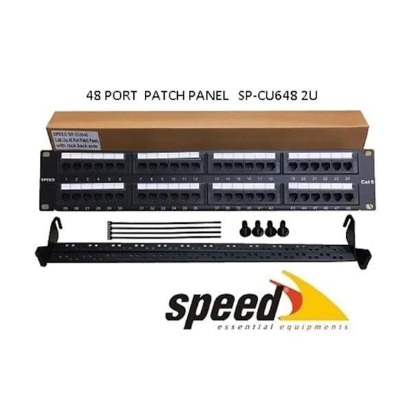 SPEED 2U 48port Cat6 Utp Patch Panel SP-CU648