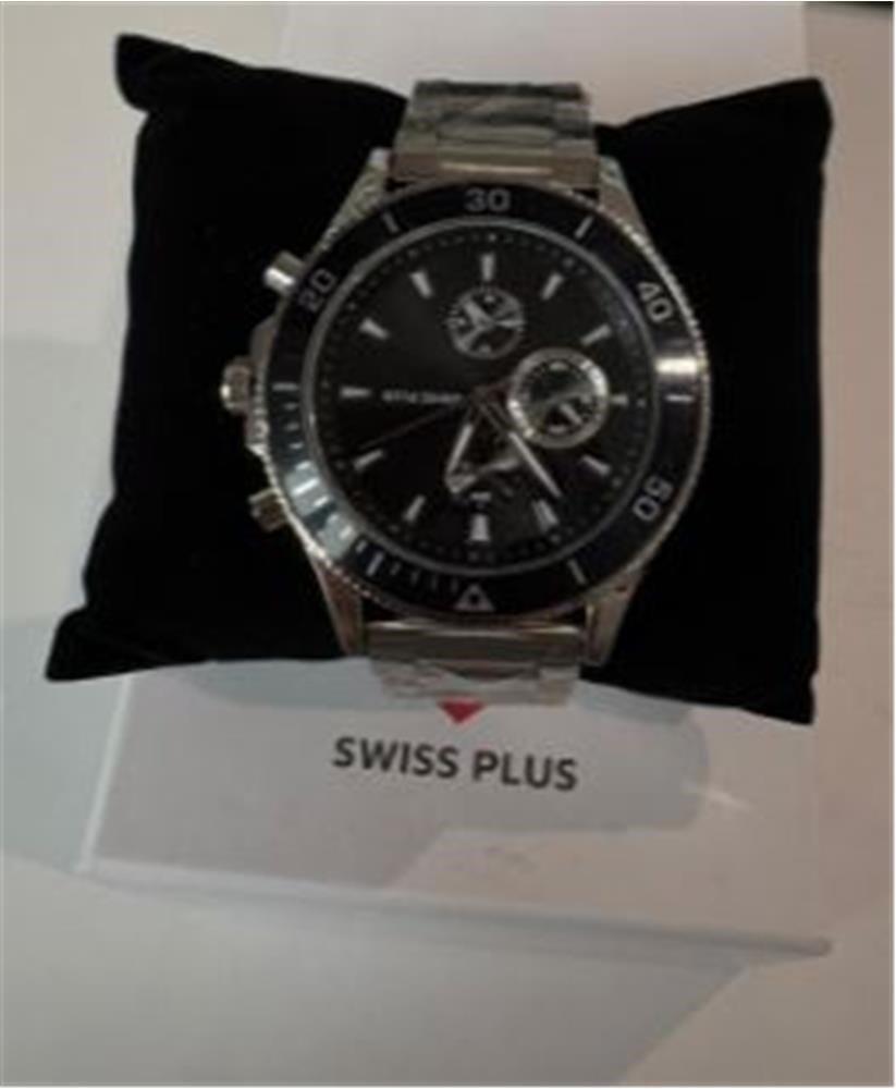 Swiss Plus Man Watch Basic Seri Model-7 ST3504AGS Lüx Black-Silver