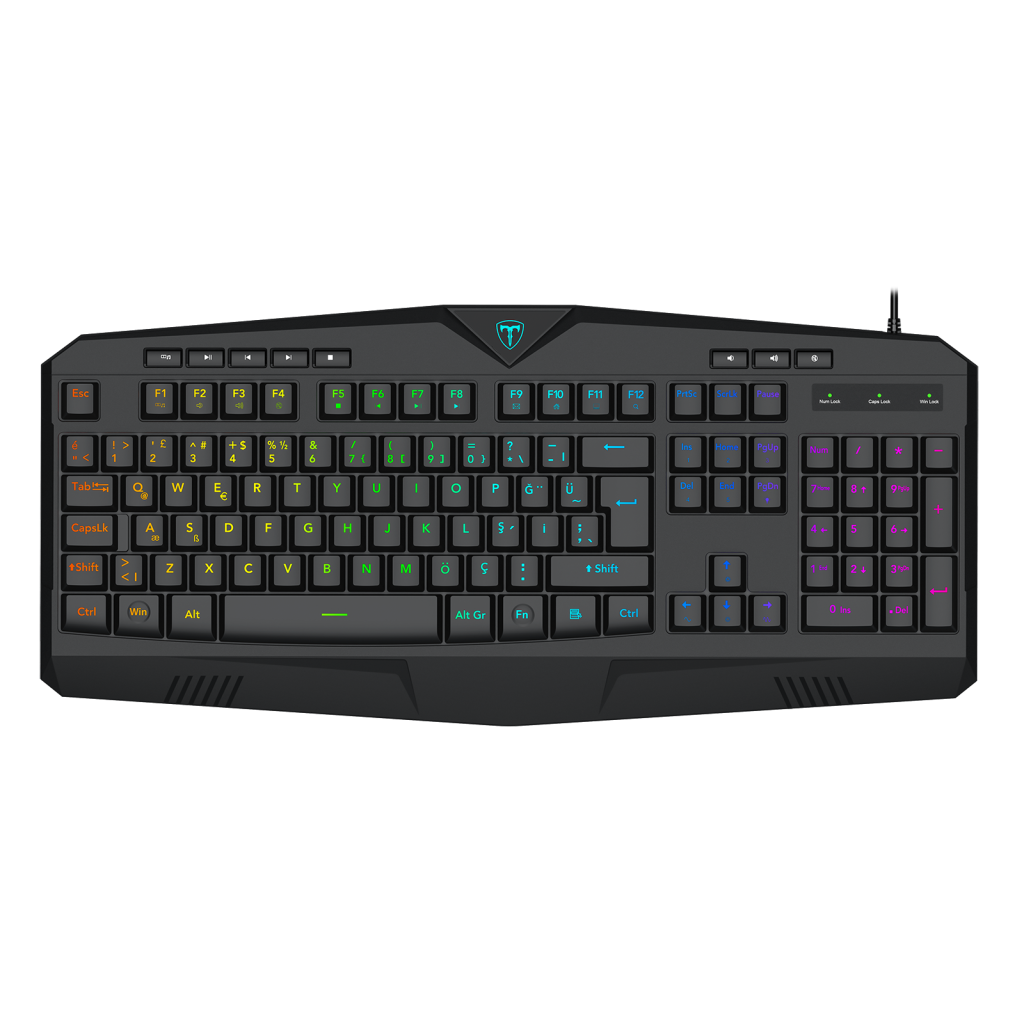 T-DAGGER TK205, SUBMARINE, USB Kablolu, Türkçe Q, RGB Backlight, Membran Tuşlar, 104 Tuşlu, Multimedya, Gaming Klavye