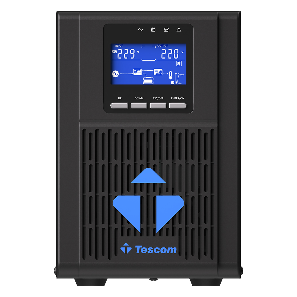 TESCOM NeoLine 1000, 1 KVA Online 1F/1F UPS,  (900040313) (2x7A Akü)