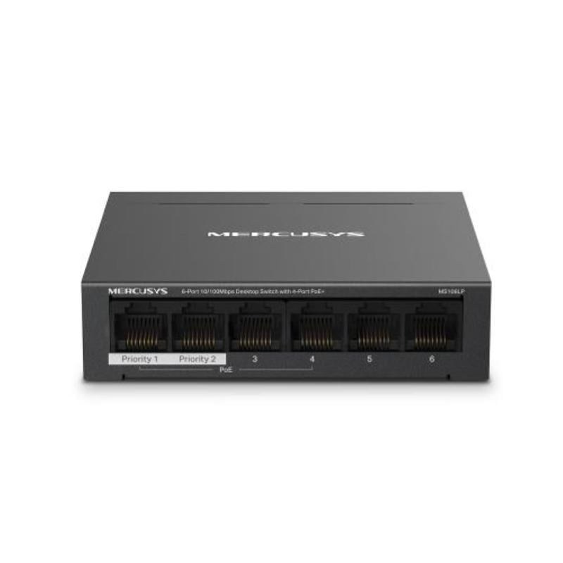 TP-LINK 6port 30w 4port PoE MS106LP Yönetilemez Poe Switch