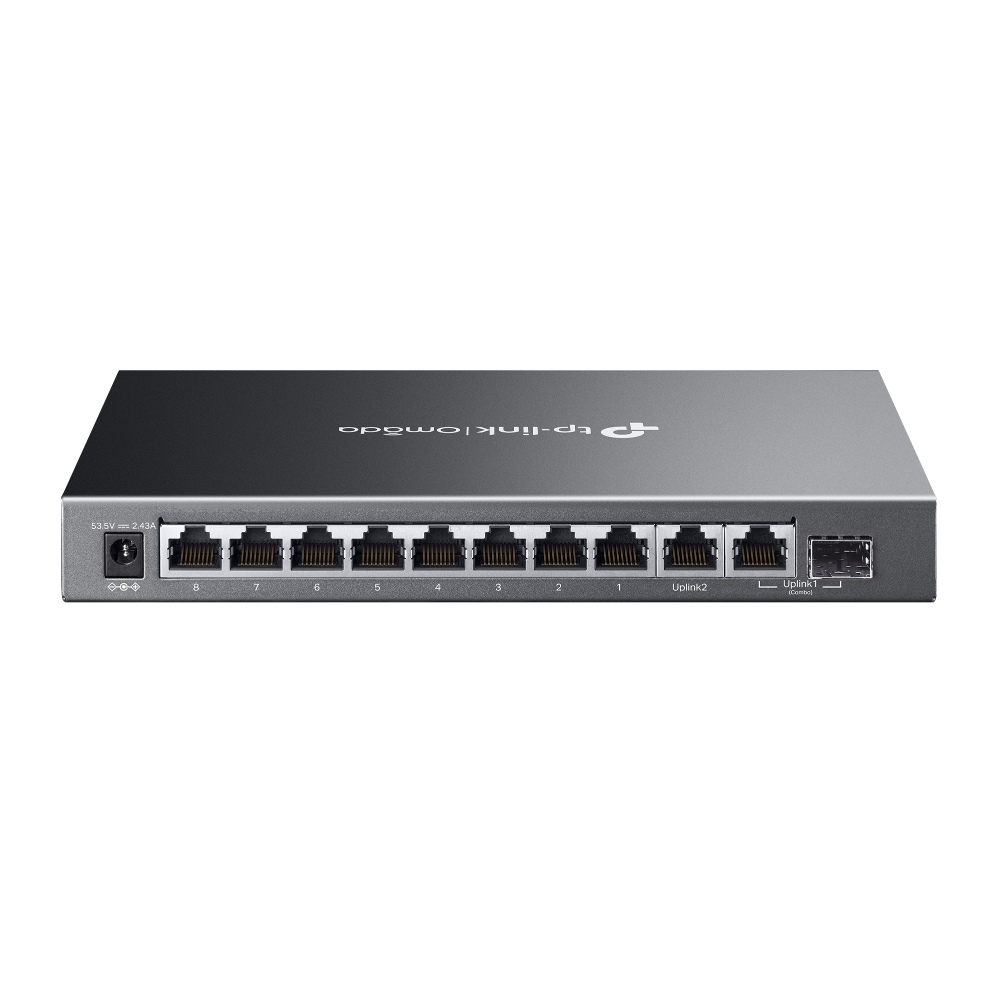 TP-LINK 8port PoE 63w 1-SFP 2-Uplink Gigabit Yönetilebilir Switch OMADA ES210GP