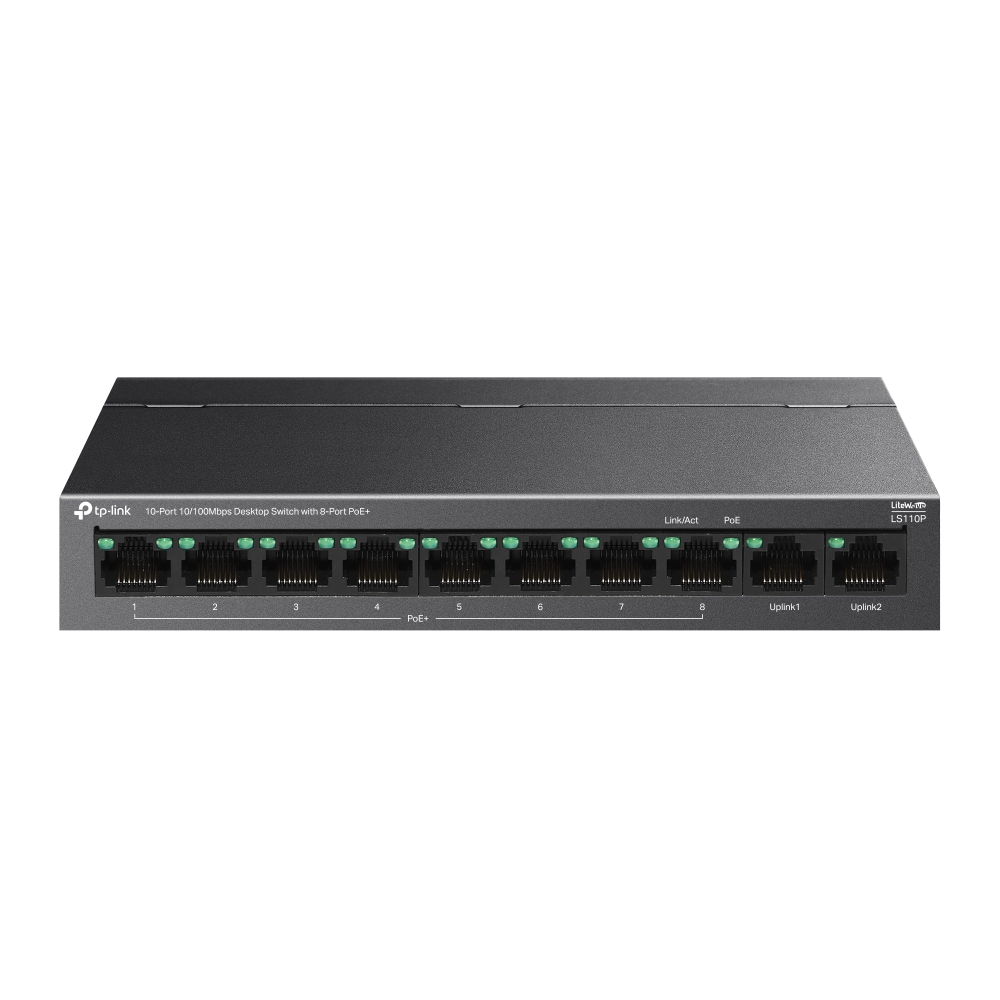 TP-LINK 8port PoE 96w Gigabit Yönetilemez Switch LS110P