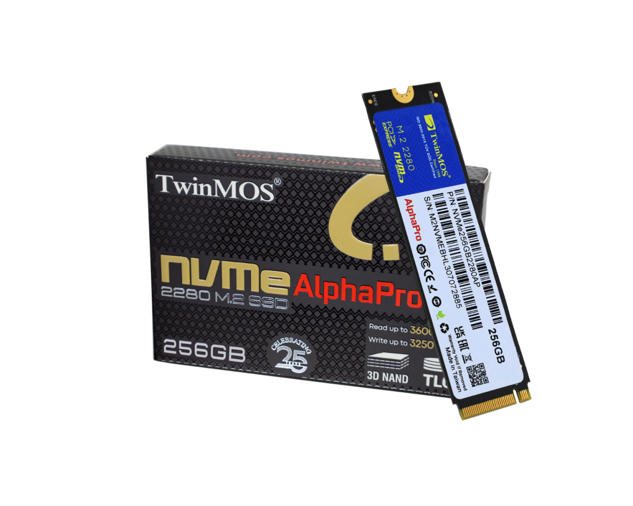 TWINMOS 256GB NVMe256GB2280AP 3600- 3250MB/s M2 NVME GEN3 Disk