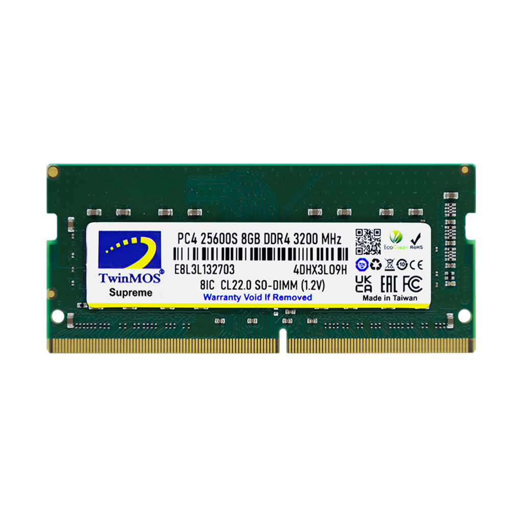 TwinMOS MDD48GB3200N, 8GB, DDR4, 3200MHz, 1.2V Notebook Ram