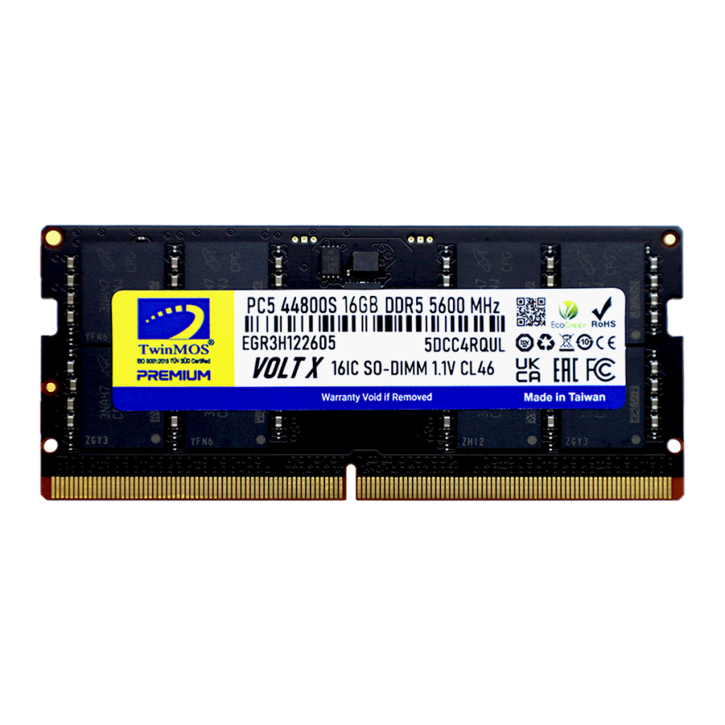 TwinMOS TMD516GB5600S46, 16GB, DDR5, 5600MHz,  CL46, 1.1V Notebook Ram