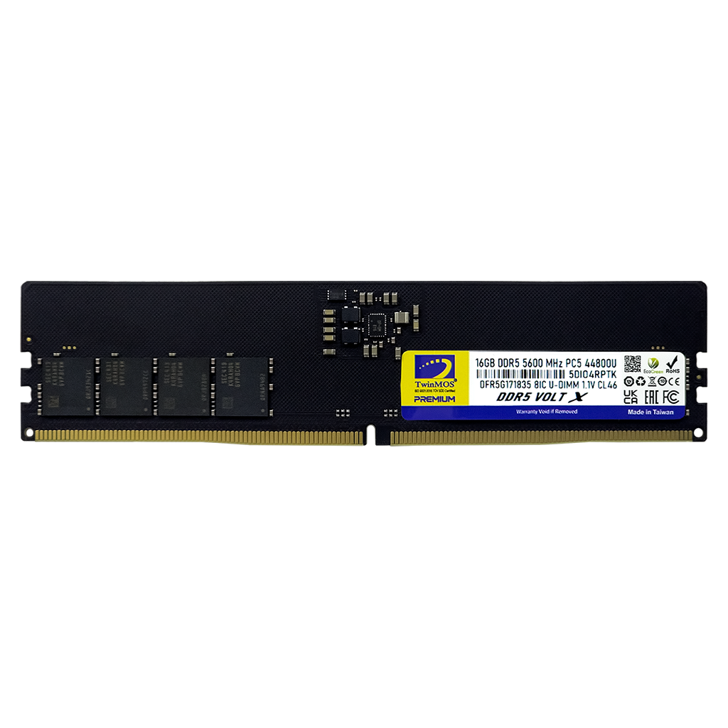 TwinMOS TMD516GB5600U46WO, VoltX, 16GB, DDR5,  5600MHz, CL46, 1.1V Desktop Ram