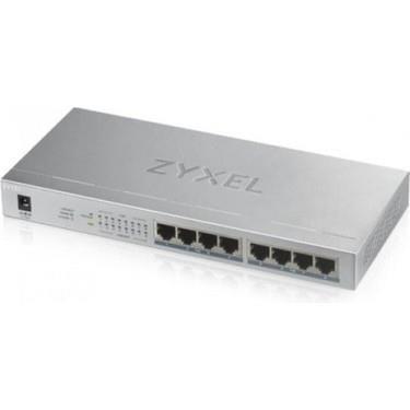 ZYXEL GS-1008HP 8-PRT GB UNMANAGE 60w FULL PoE GIGABIT Yönetilemez Switch Desktop